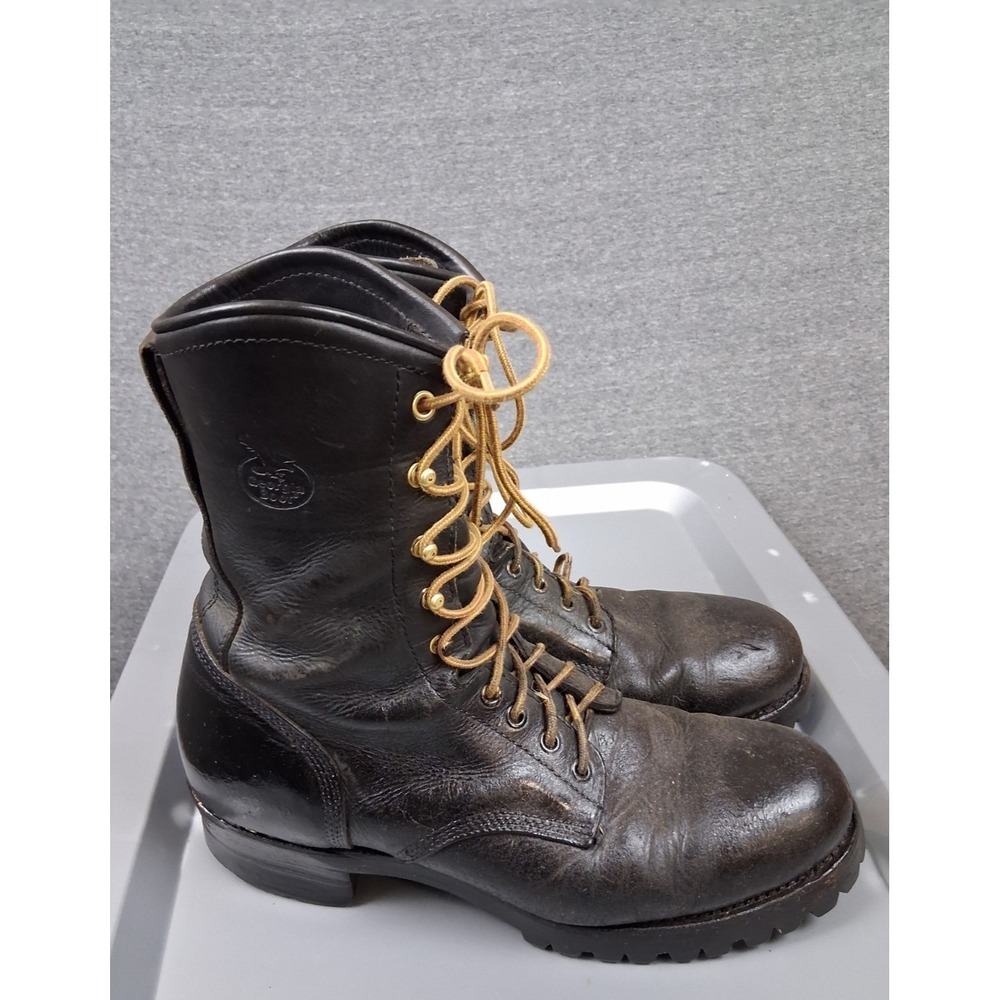 Georgia Boot Mens Logger Size 13 Black Leather Logger Packer Lace Up Workwear